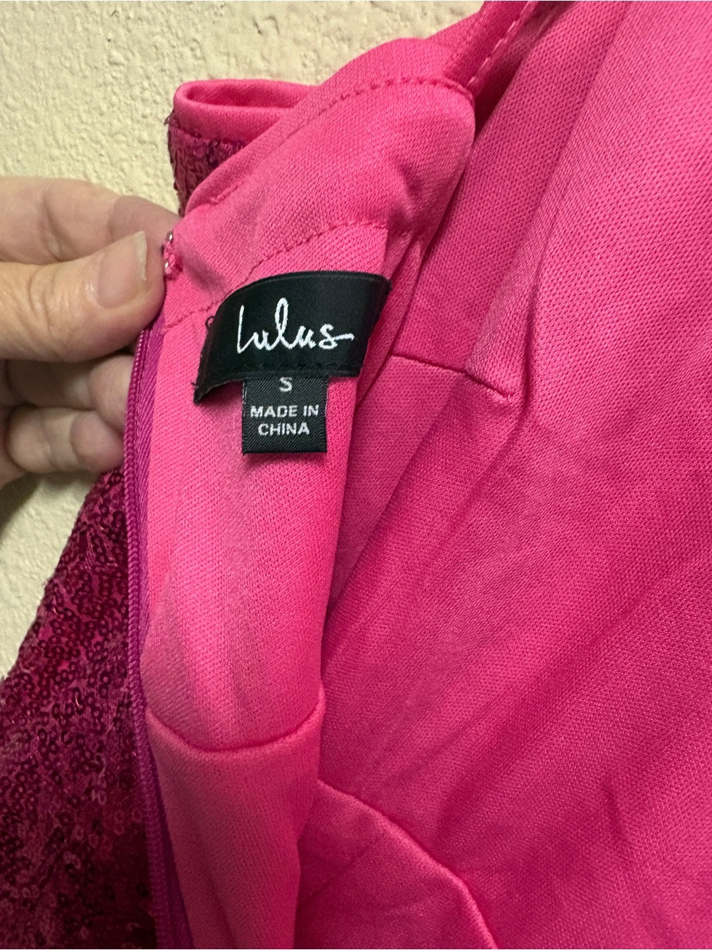 Lulu's Hot Pink Sequin Party Dress - Picture 8 of 8